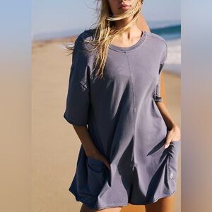 Free People Movement Hot Shot Tee Romper Size XL